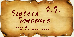 Violeta Tančević vizit kartica